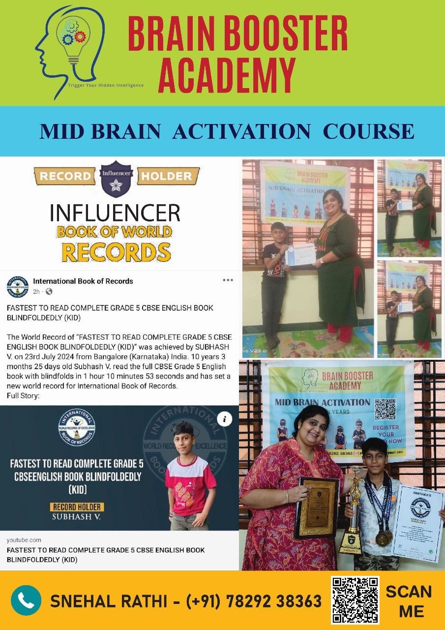 Subhash V - World Record holder for fastest blindfolded reading